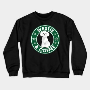Westie And Coffee Crewneck Sweatshirt